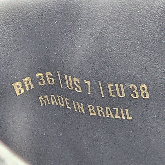 Farm Rio Monstera Leaf Anatomic Slide Sandals Black Size 7 NWT - Picture 8 of 9